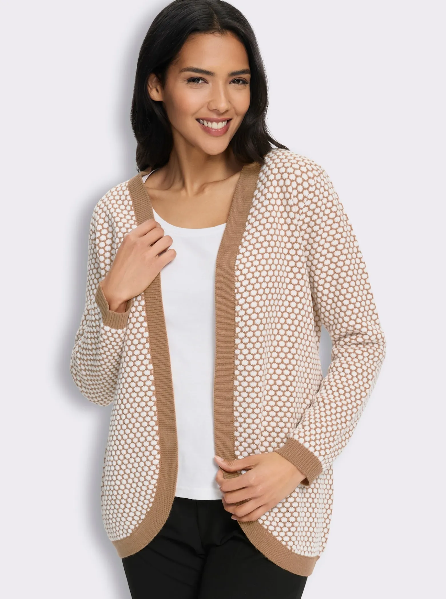 Strickjacke mit Strickstruktur