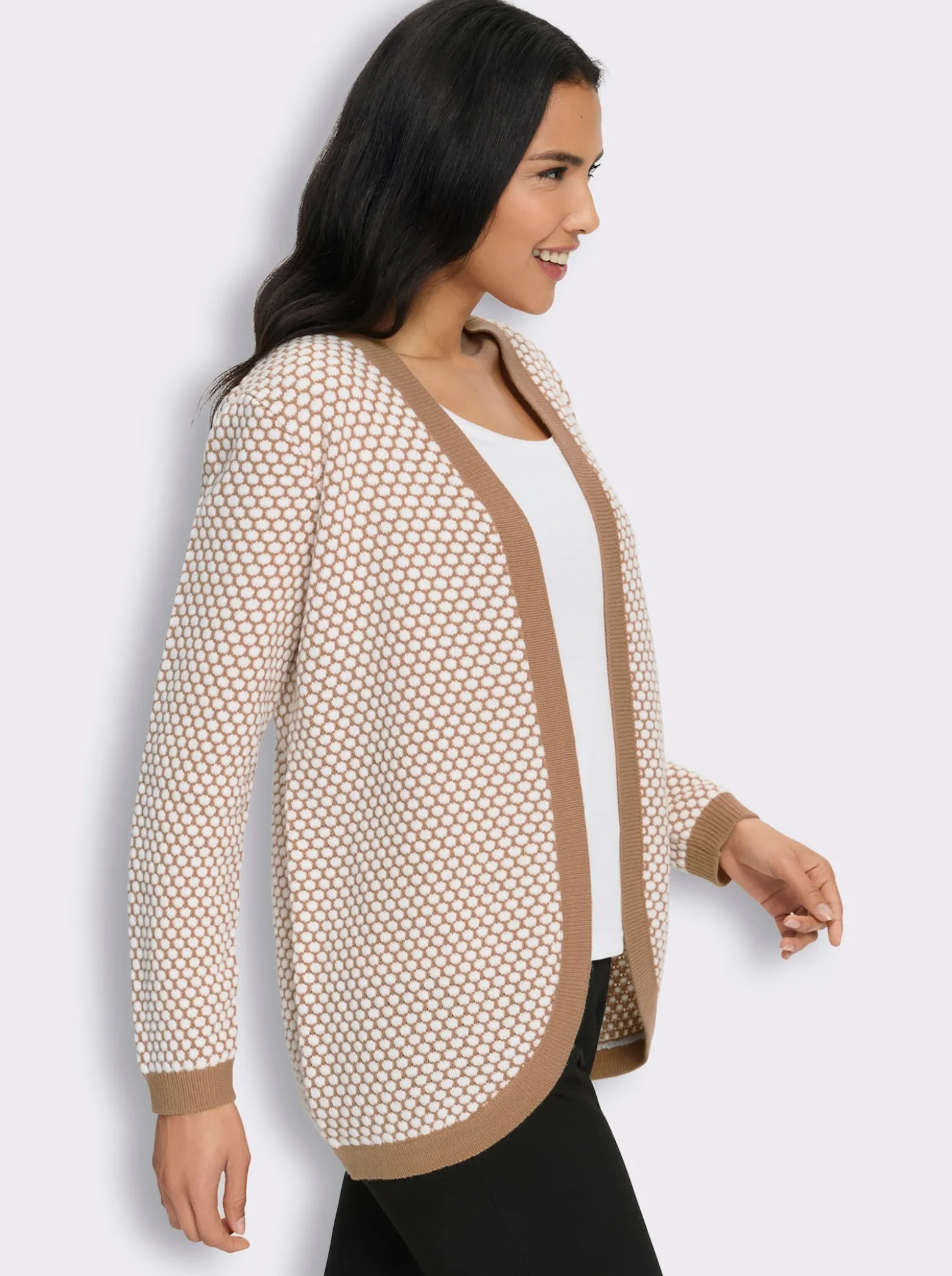 Strickjacke mit Strickstruktur