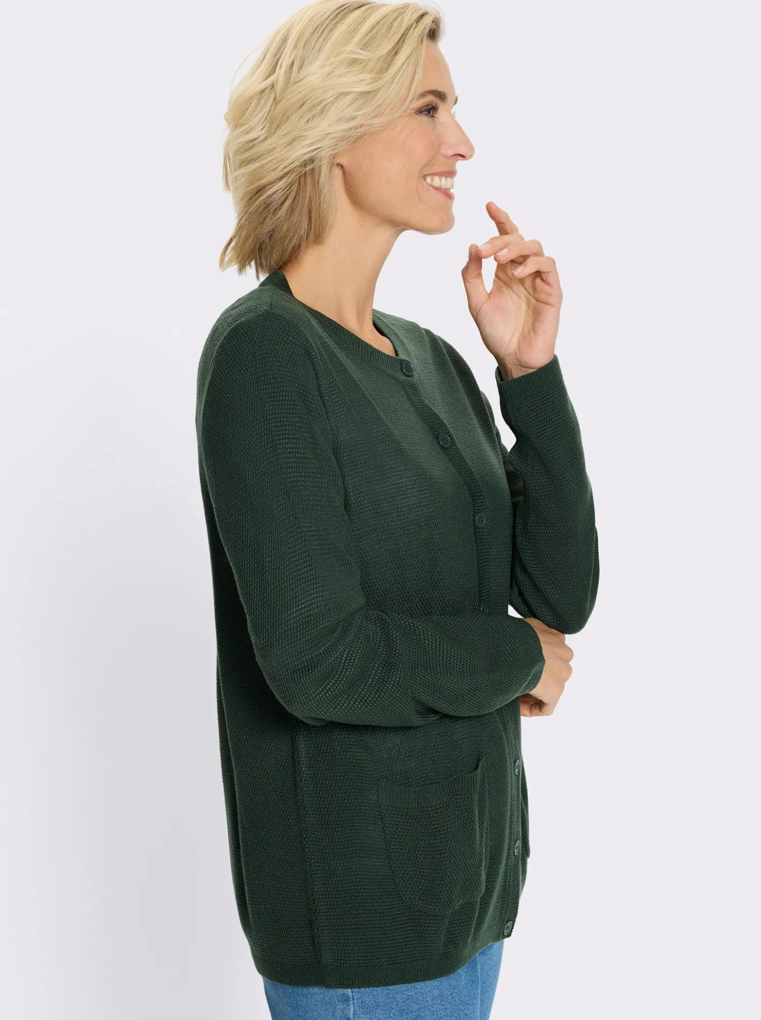 Strickjacke mit Struktur-Muster