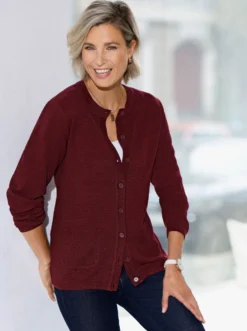 Strickjacke mit Struktur-Muster