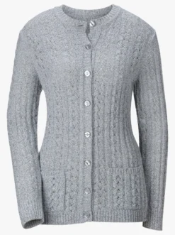 Strickjacke mit Ton-in-Ton-Knöpfen