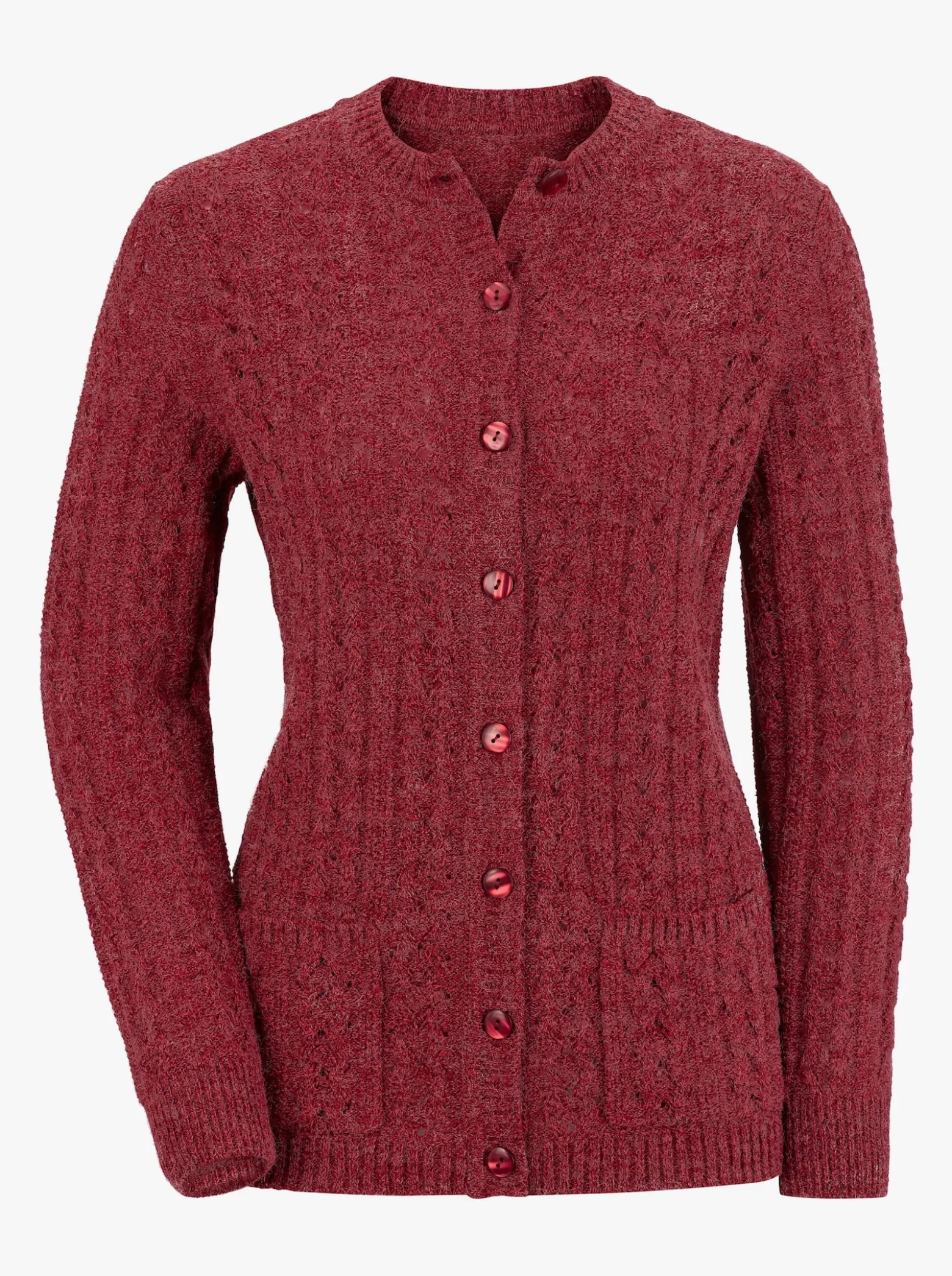 Strickjacke mit Ton-in-Ton-Knöpfen