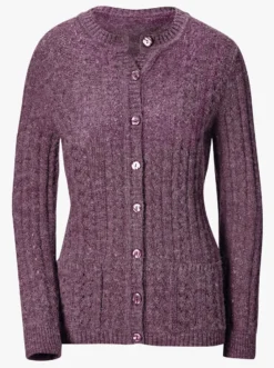 Strickjacke mit Ton-in-Ton-Knöpfen