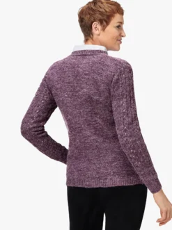 Strickjacke mit Ton-in-Ton-Knöpfen