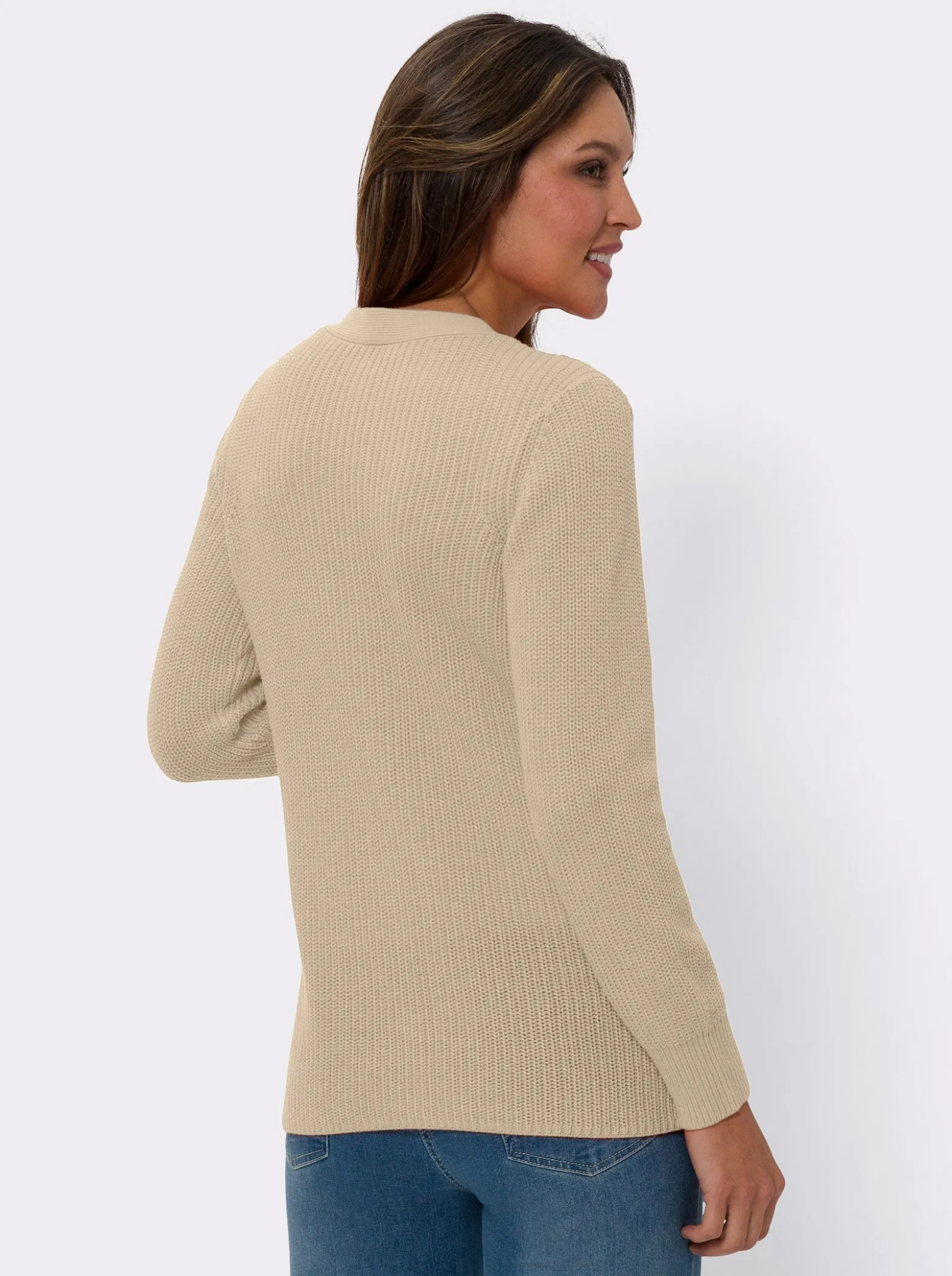 Strickjacke mit V-Ausschnitt