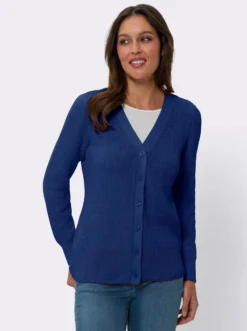 Strickjacke mit V-Ausschnitt