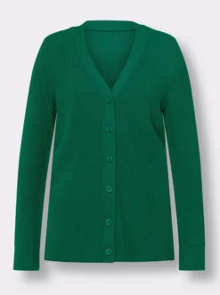 Strickjacke mit V-Ausschnitt