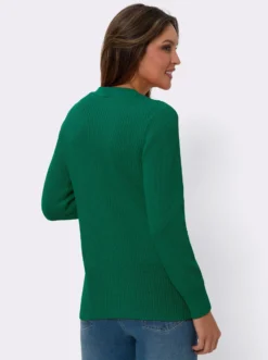 Strickjacke mit V-Ausschnitt