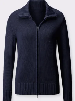 Strickjacke mit 2-Wege-Reißverschluss