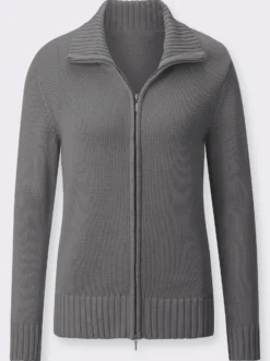 Strickjacke mit 2-Wege-Reißverschluss