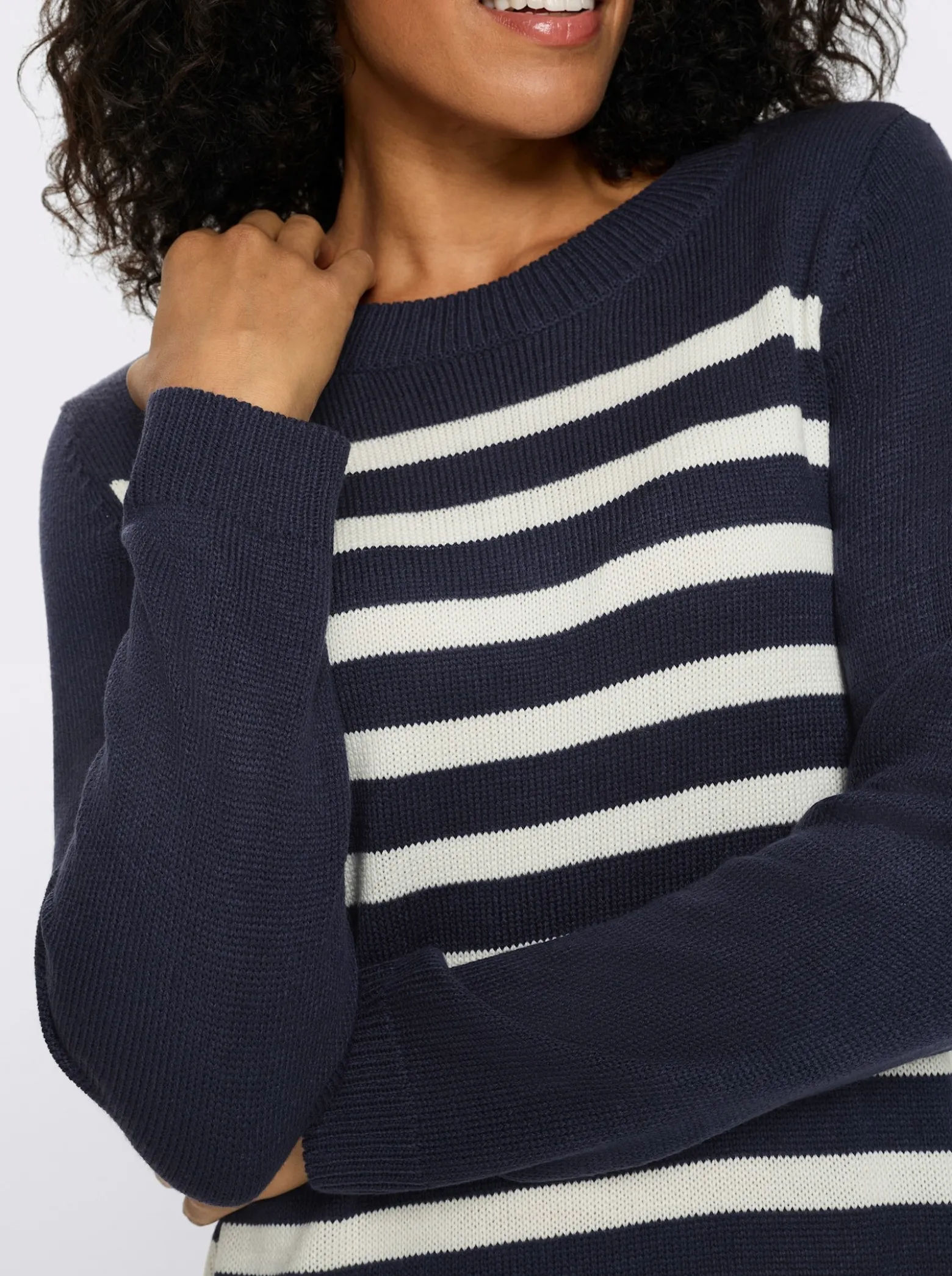 Strickkleid mit Kontraststreifen