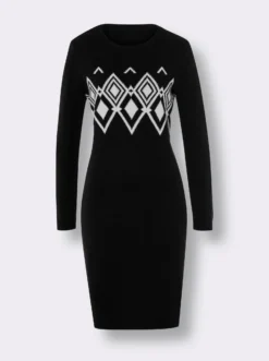 Strickkleid mit Norweger-Muster