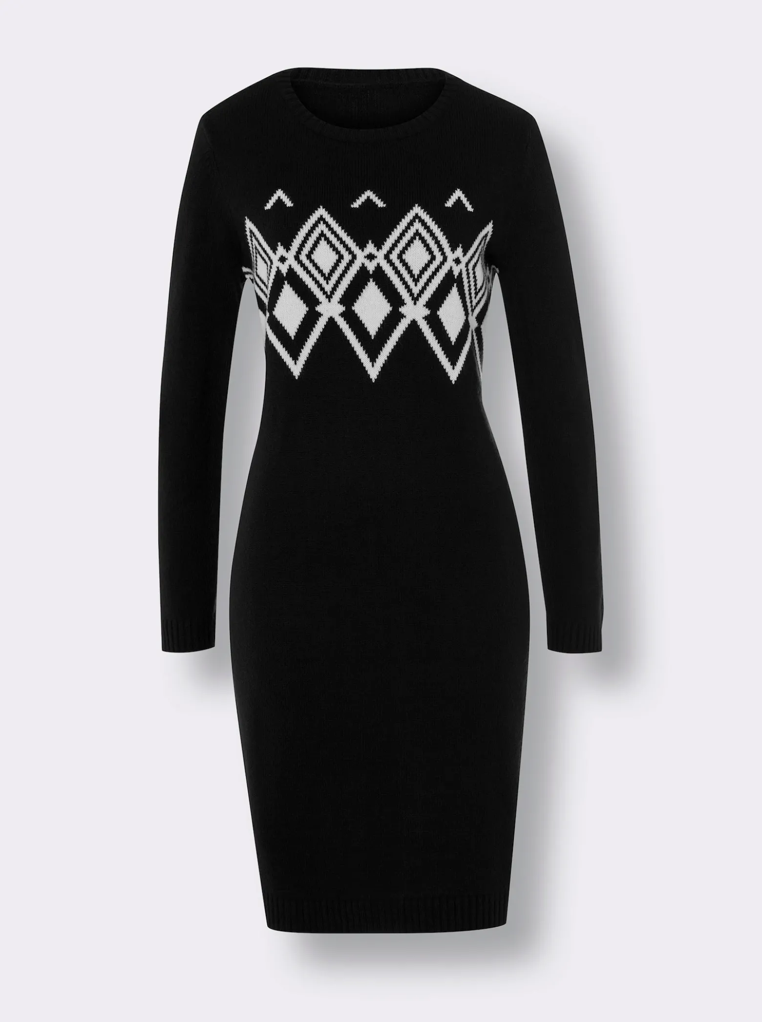 Strickkleid mit Norweger-Muster