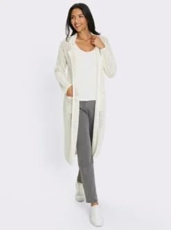 Strickmantel mit Ajour-Muster