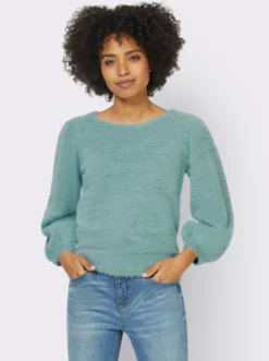 Strickpullover aus Flauschgarn