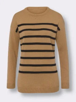 Strickpullover im Ringel-Dessin