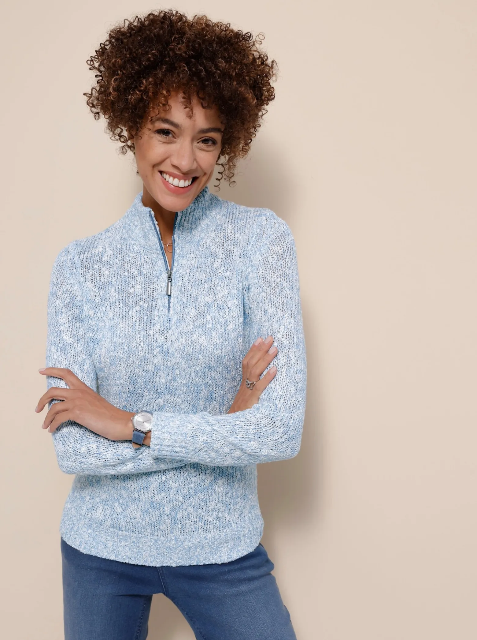 Strickpullover mit Effekt-Garn