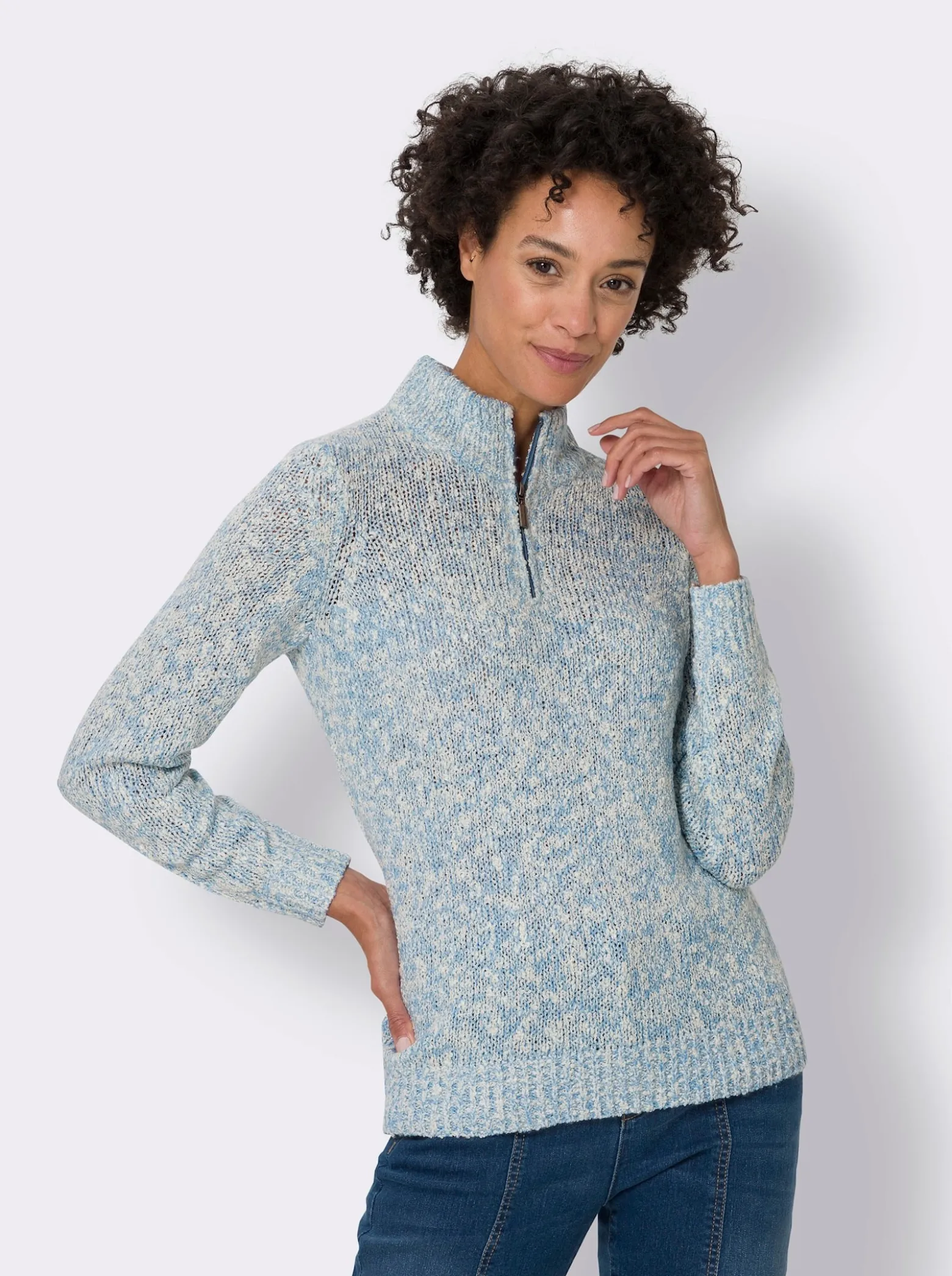 Strickpullover mit Effekt-Garn