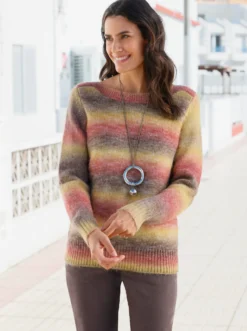 Strickpullover mit Farbverlauf