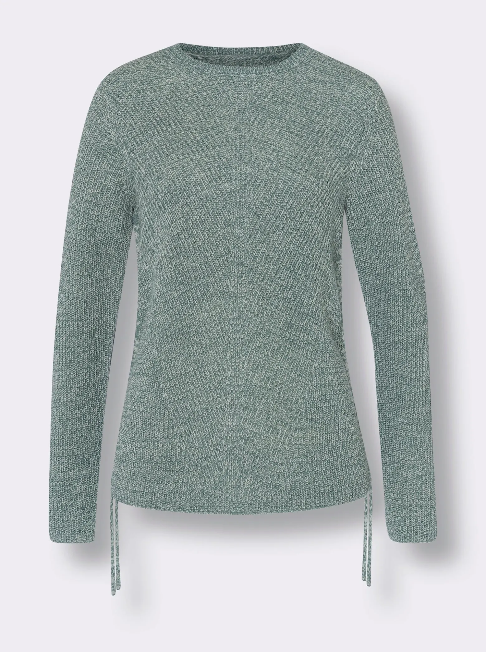 Strickpullover mit Raffung am Saum