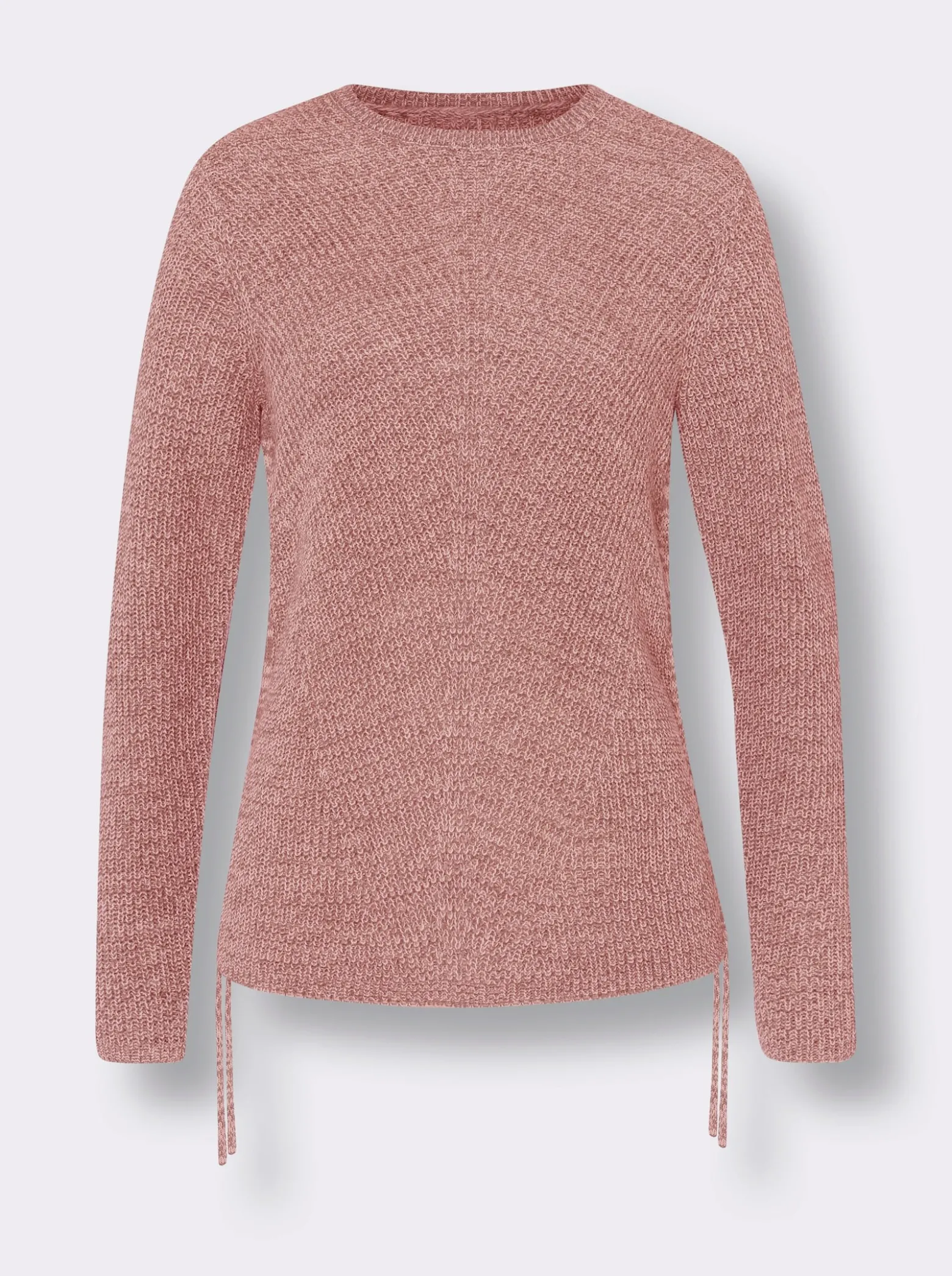 Strickpullover mit Raffung am Saum