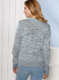 Strickpullover mit Stehkragen