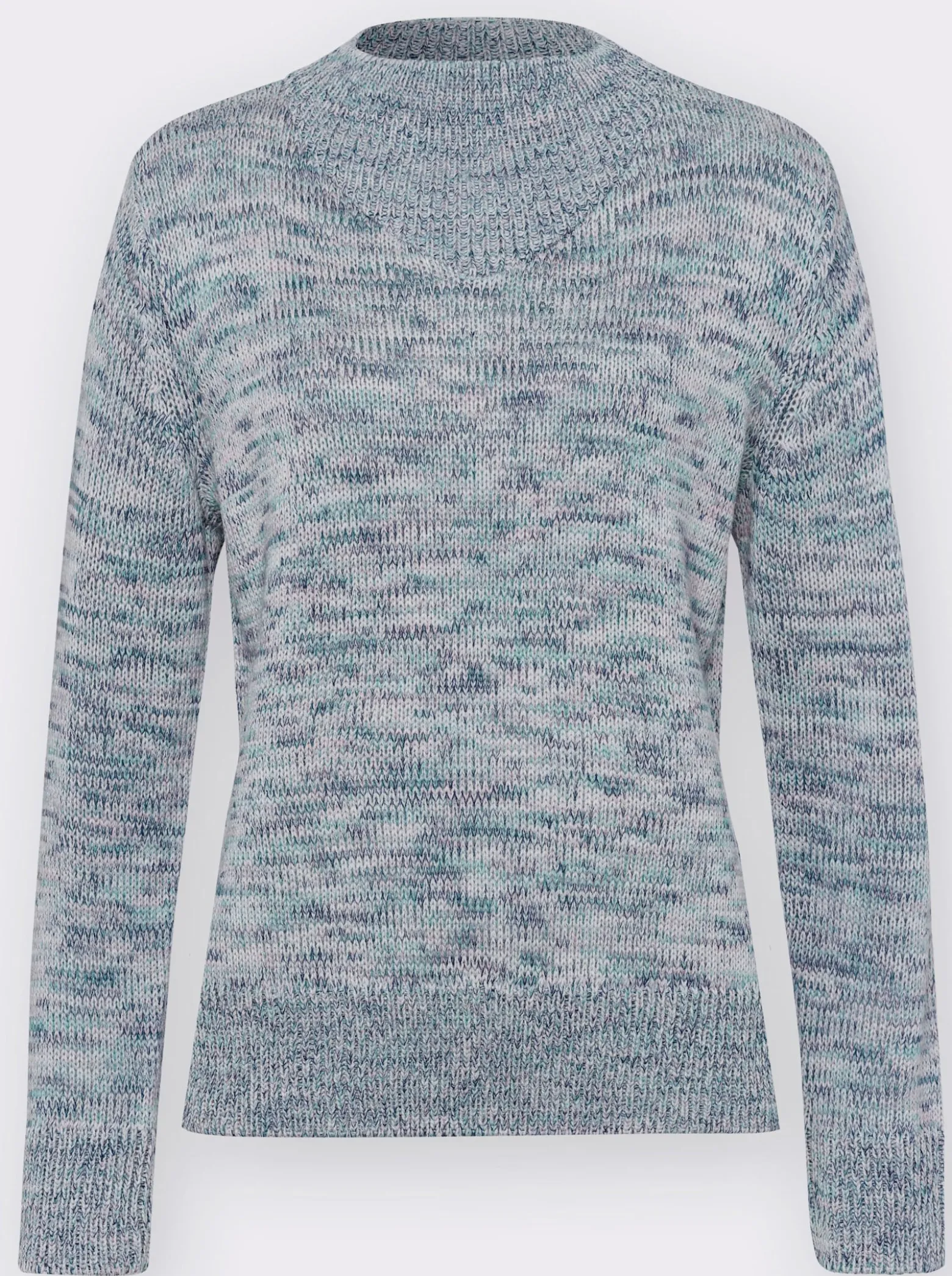 Strickpullover mit Stehkragen