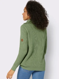 Strickpullover mit Troyerkragen