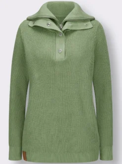 Strickpullover mit Troyerkragen