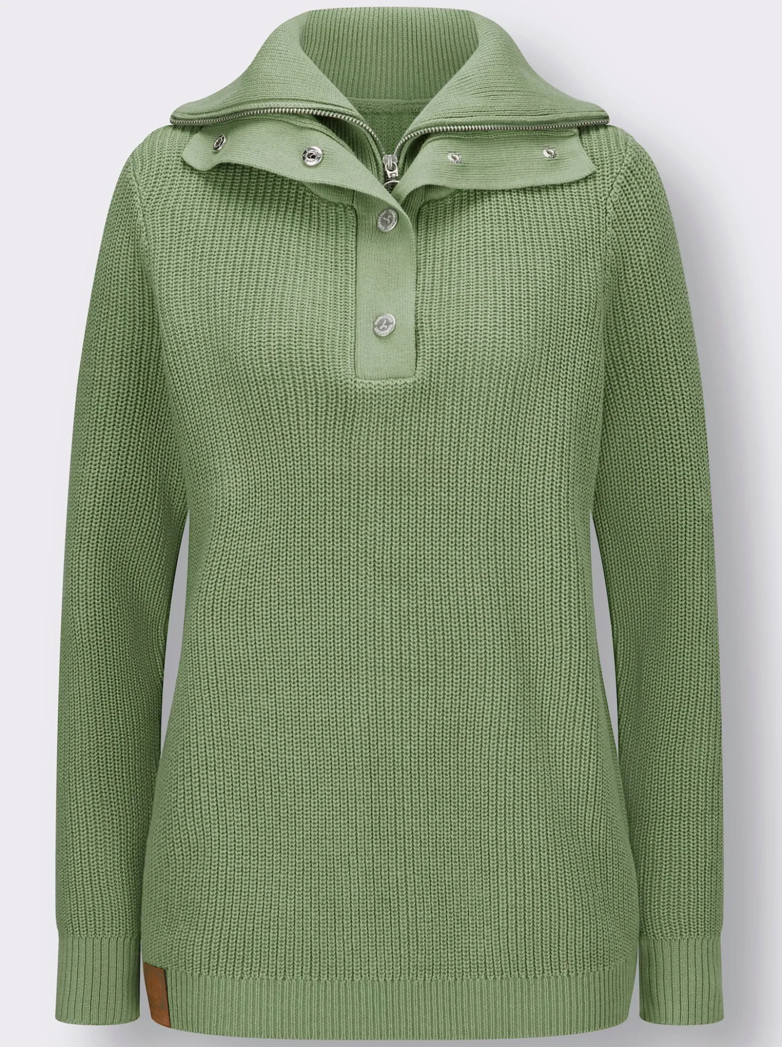 Strickpullover mit Troyerkragen