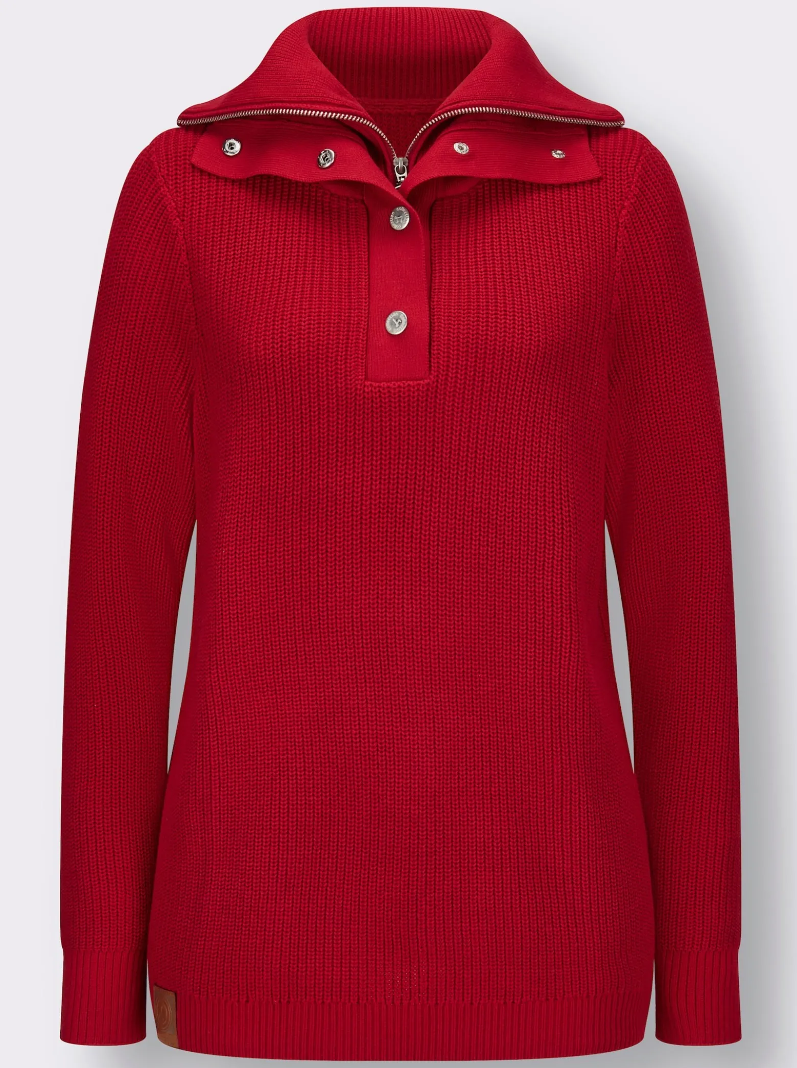 Strickpullover mit Troyerkragen