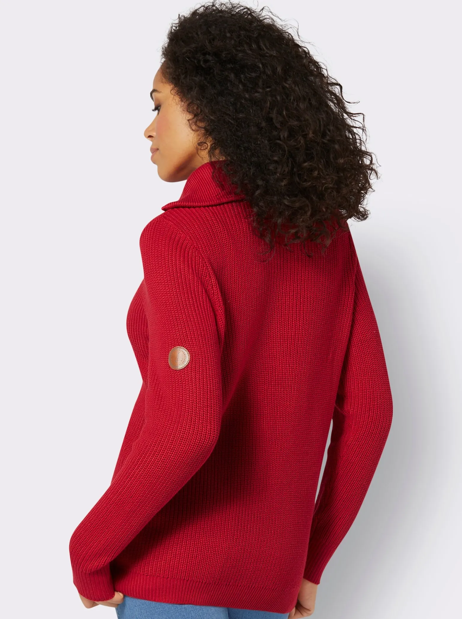 Strickpullover mit Troyerkragen