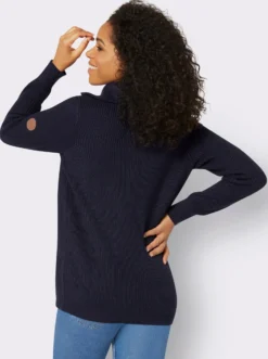 Strickpullover mit Troyerkragen