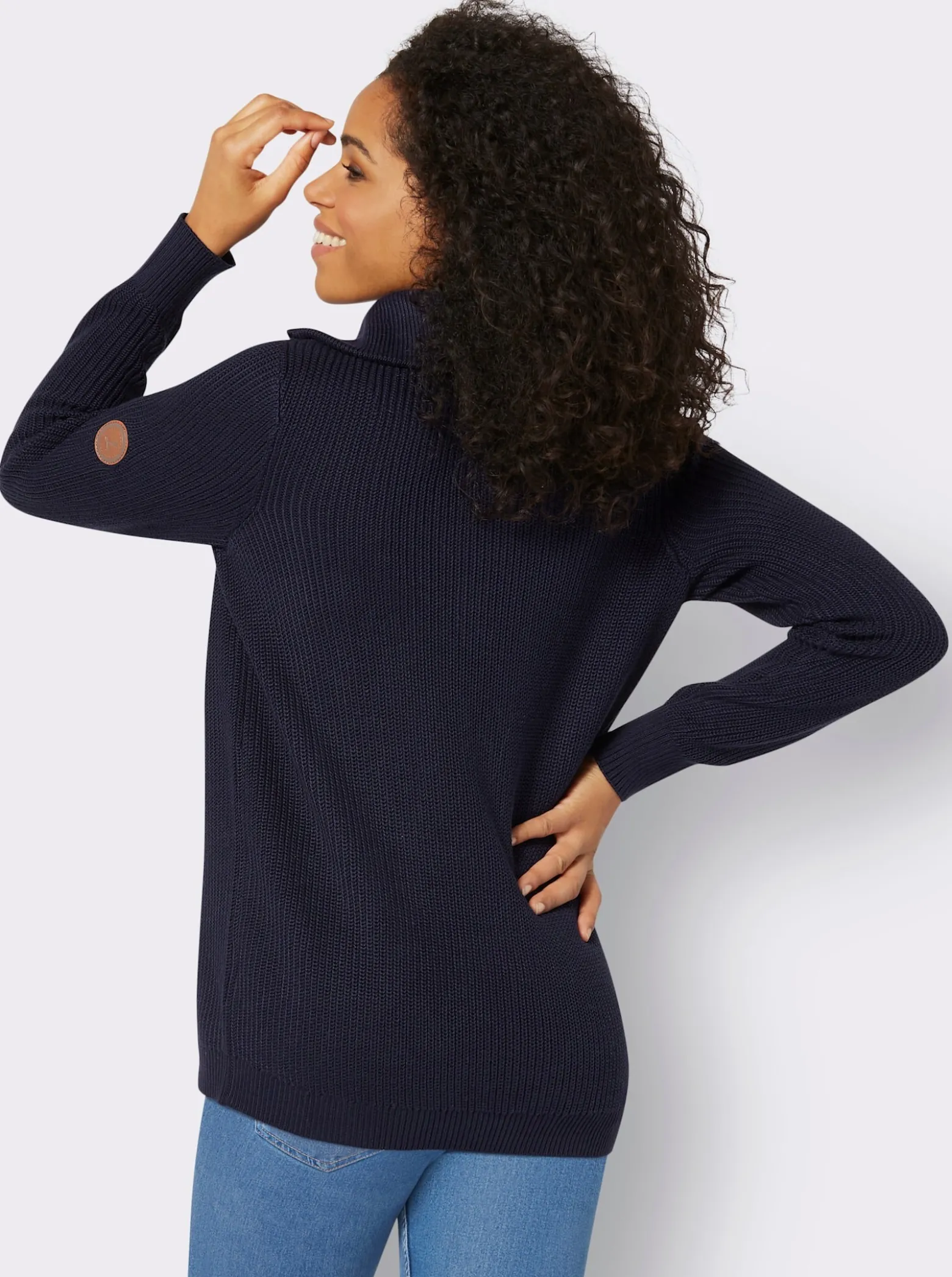 Strickpullover mit Troyerkragen