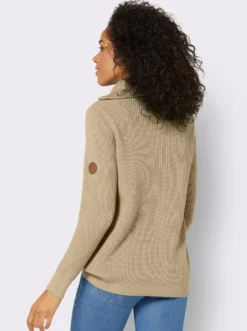 Strickpullover mit Troyerkragen
