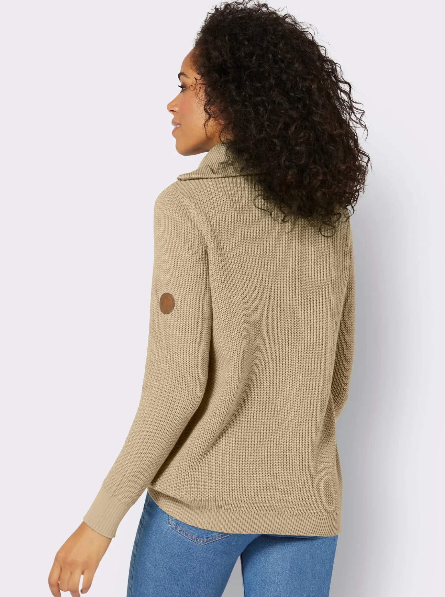 Strickpullover mit Troyerkragen
