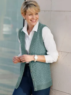 Strickweste aus Effektgarn