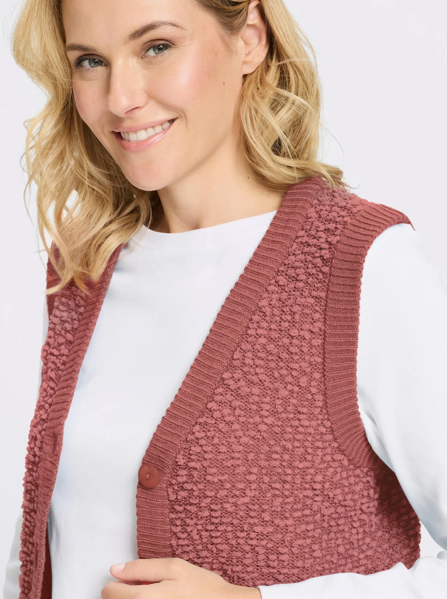 Strickweste aus Effektgarn