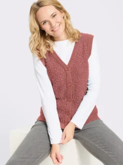 Strickweste aus Effektgarn