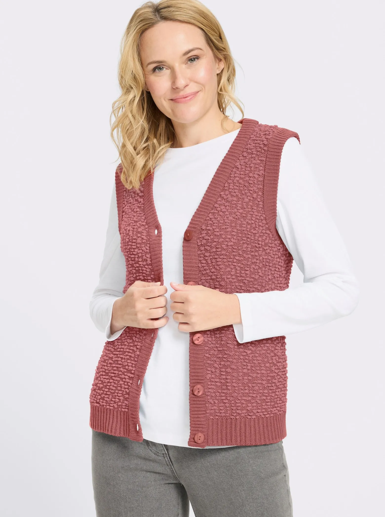 Strickweste aus Effektgarn