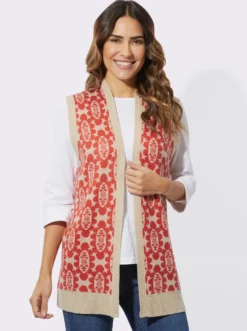 Strickweste aus Jacquard-Strick