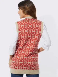 Strickweste aus Jacquard-Strick