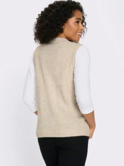 Strickweste aus Melange-Garn