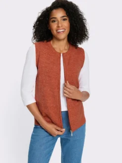 Strickweste aus Melange-Garn