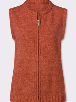 Strickweste aus Melange-Garn