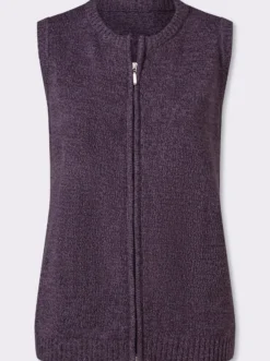 Strickweste aus Melange-Garn