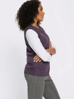Strickweste aus Melange-Garn
