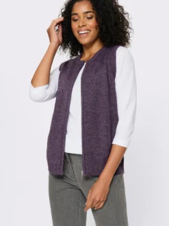 Strickweste aus Melange-Garn