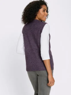 Strickweste aus Melange-Garn