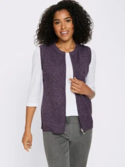 Strickweste aus Melange-Garn